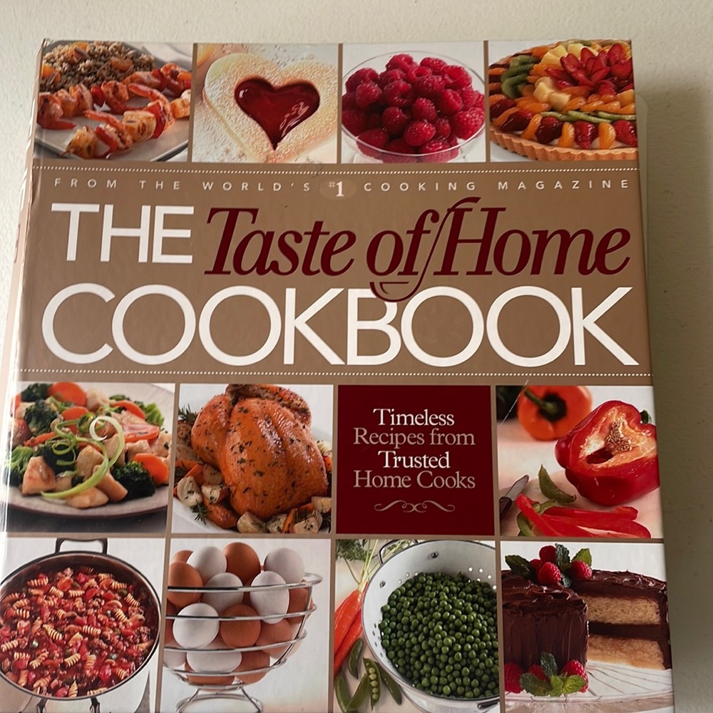 The Taste of Home Cookbook with category tabs/dividers
